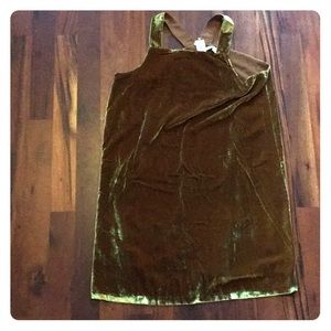 Gold Velvet Loft Mini Dress